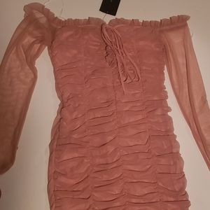 Maura Mesh Dress Pink